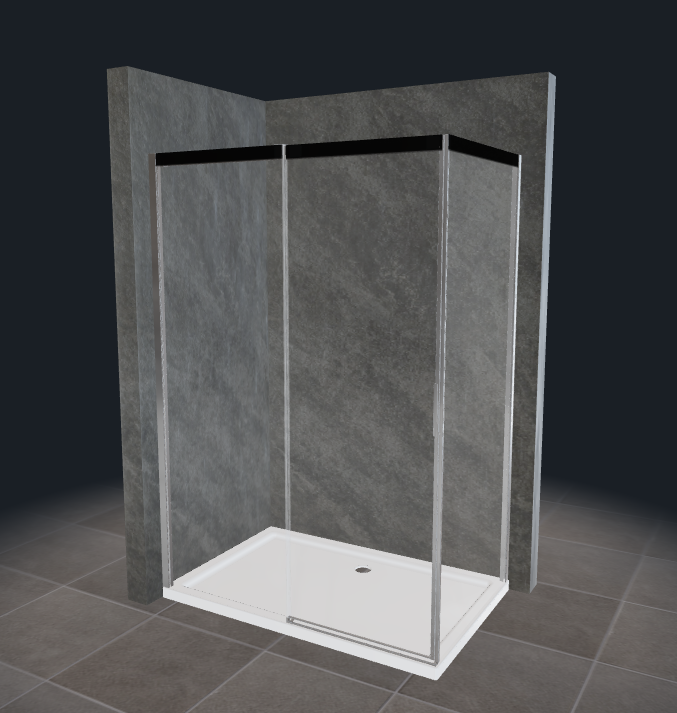 DUKA ACQUA R5000 schuifdeur 1400mm + zijwand 900