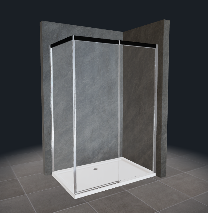 DUKA ACQUA R5000 schuifdeur 1600mm + zijwand 900